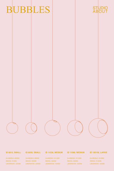HANGING FLOWER BUBBLE, MEDIUM, ROSE