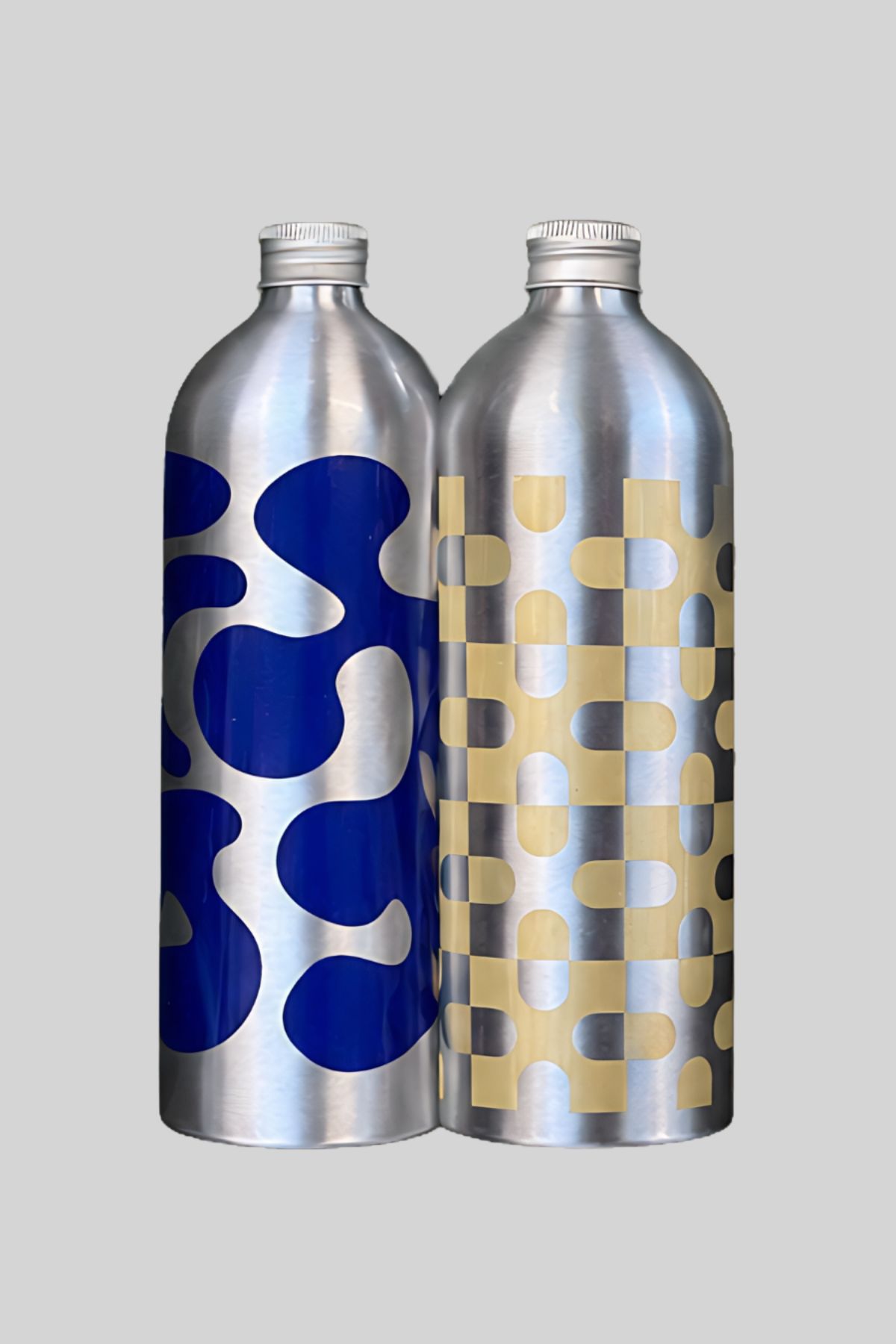 BOTTLE, LARGE, 2PCS, BLUE/YELLOW