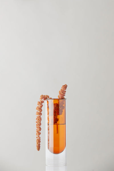 FLOWER TUBE, TALL TUBE, AMBER