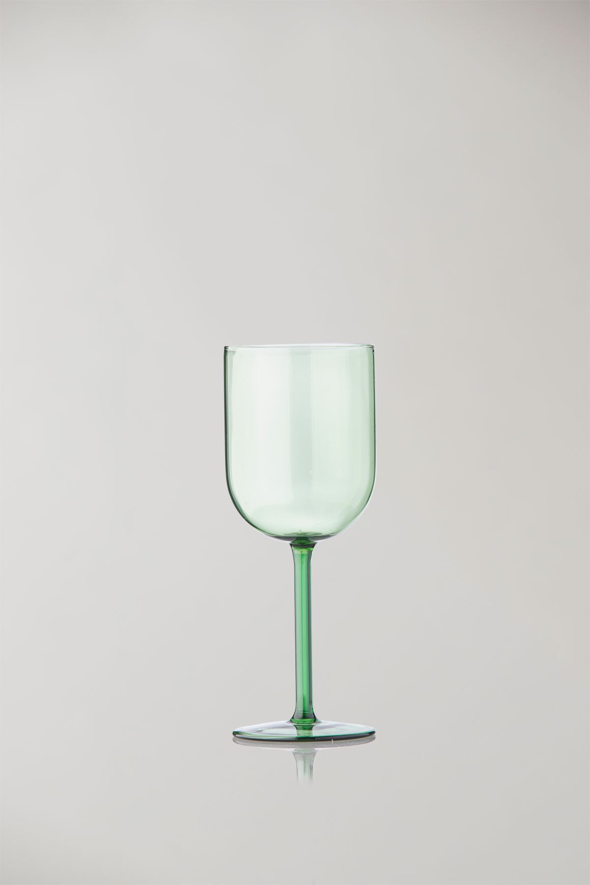 GLASSWARE, WINE GLASS, TALL, 2 PCS, GREEN