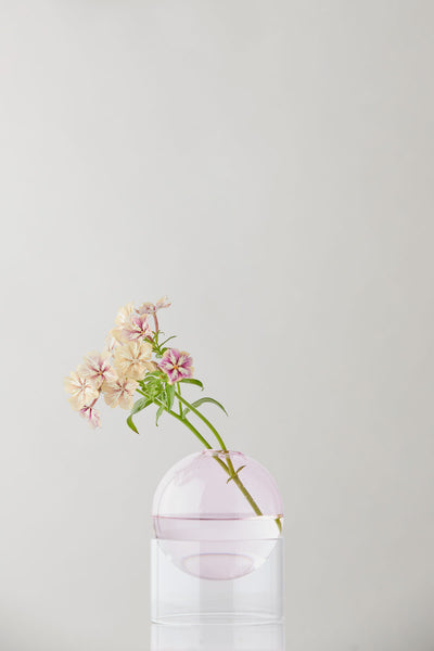 STANDING FLOWER BUBBLE, LOW TUBE, ROSE