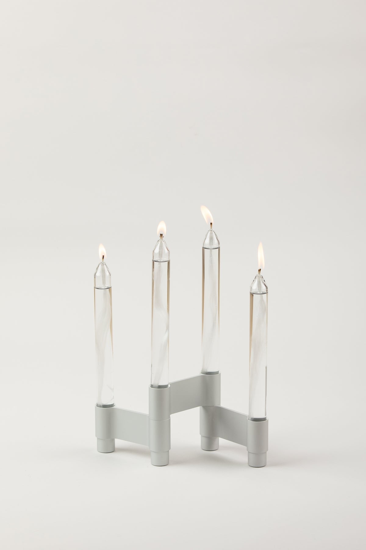 LINK, CANDLE HOLDER, MATT ALUMINIUM