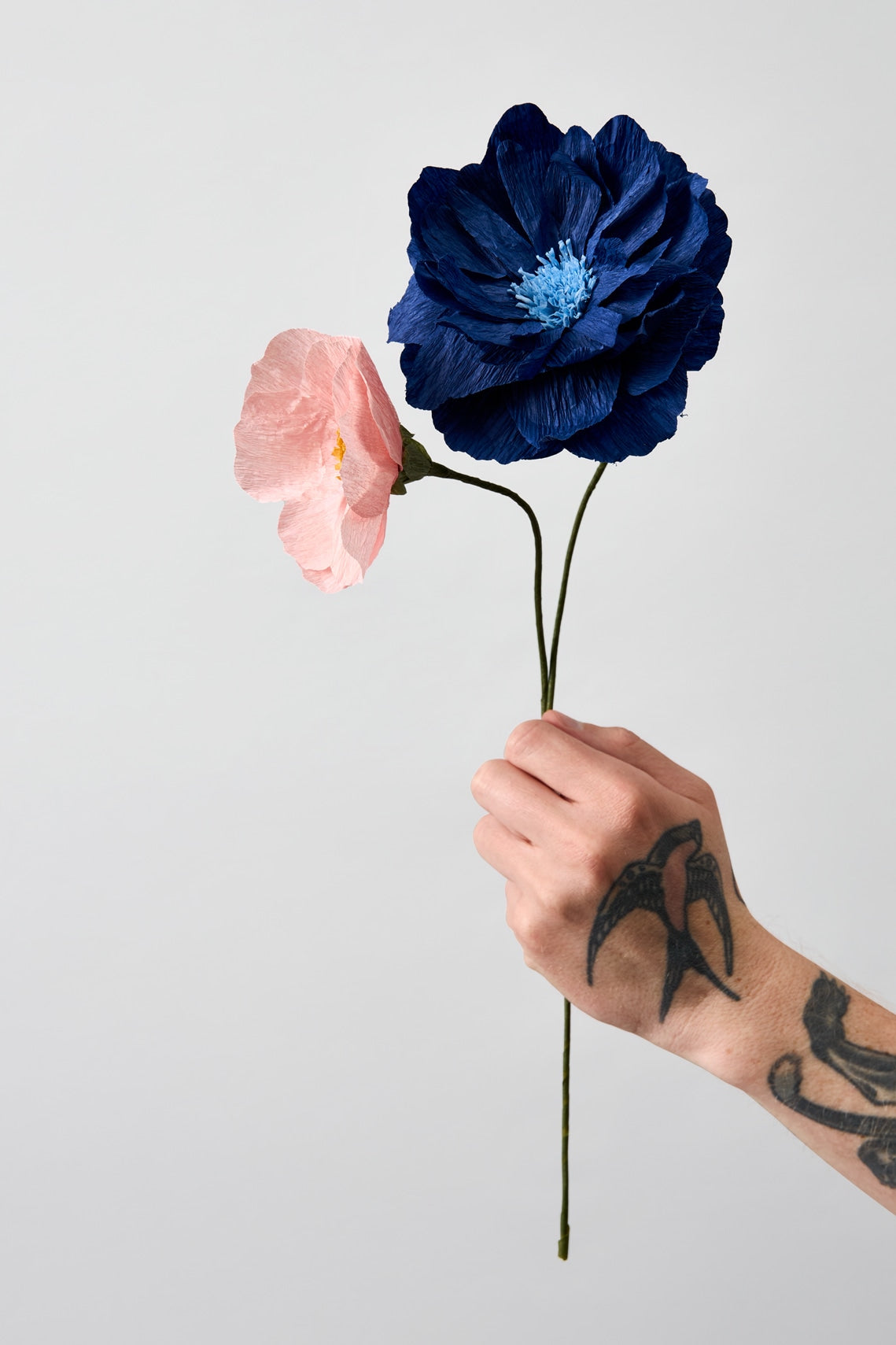 PAPER FLOWER, ORIENTAL POPPY, BLUE