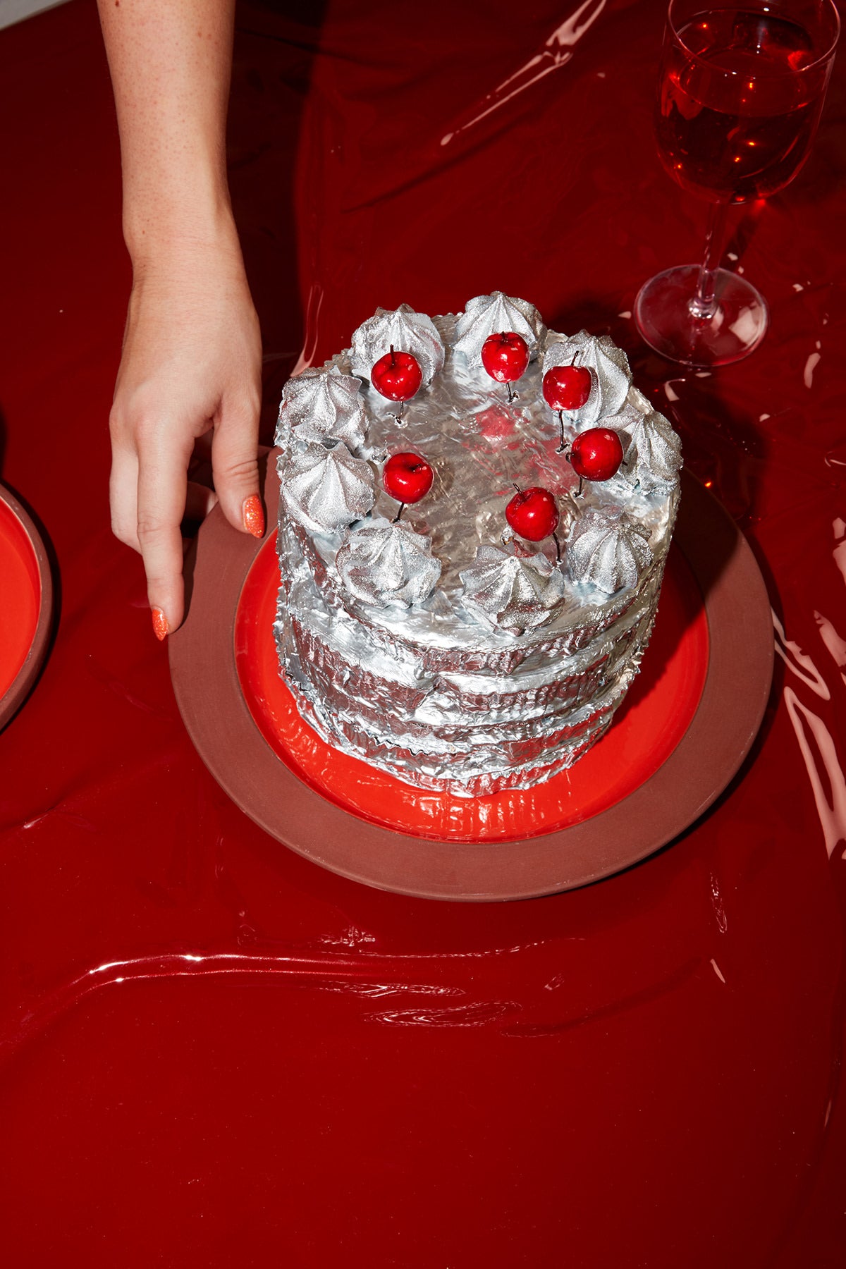 CLAYWARE, SERVING DISH, LARGE, LOW, CLAY TERRACOTTA, GLAZE RED