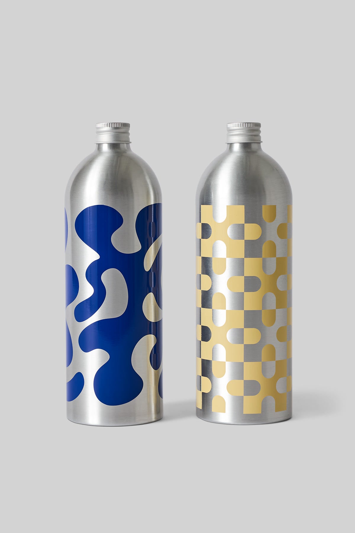 BOTTLE, LARGE, 2PCS, BLUE/YELLOW