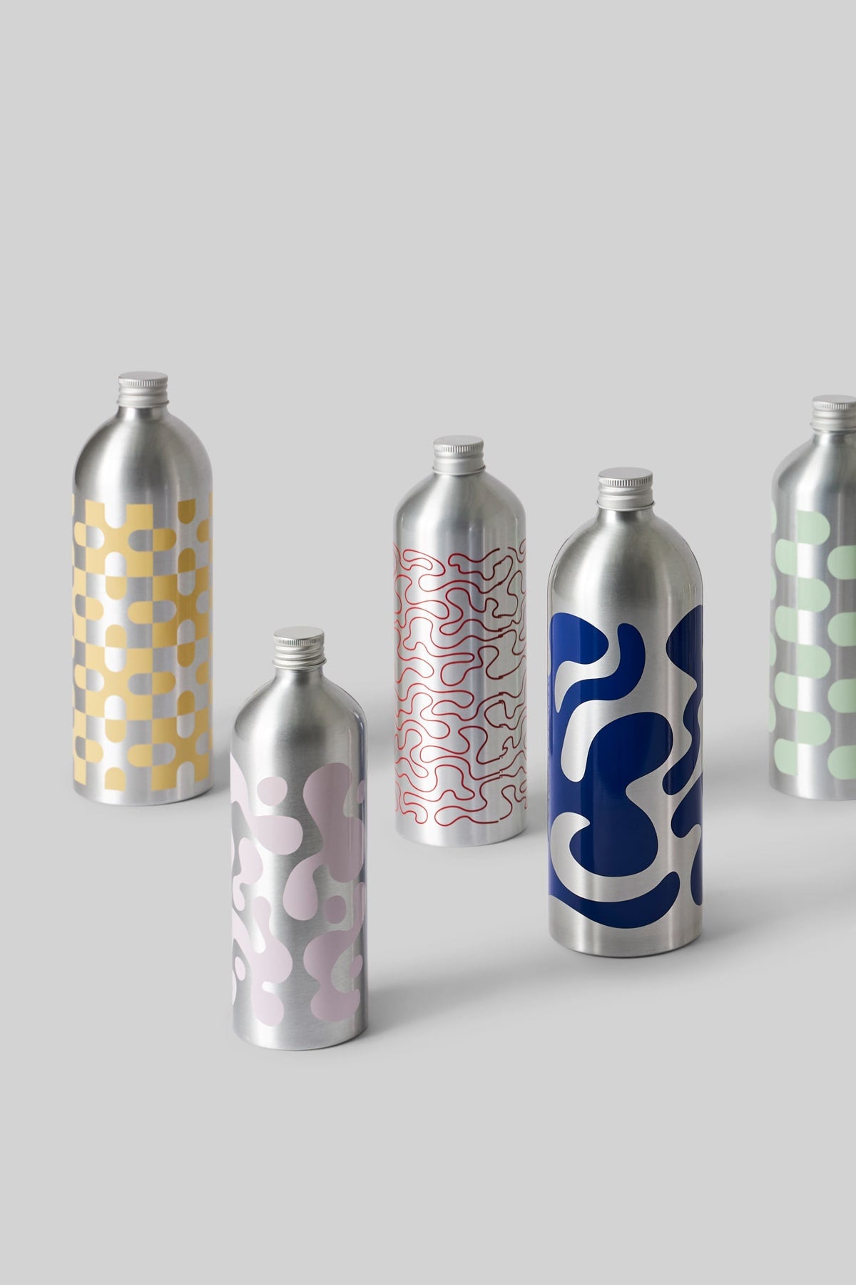 BOTTLE, MEDIUM, 2PCS, MINT/RED