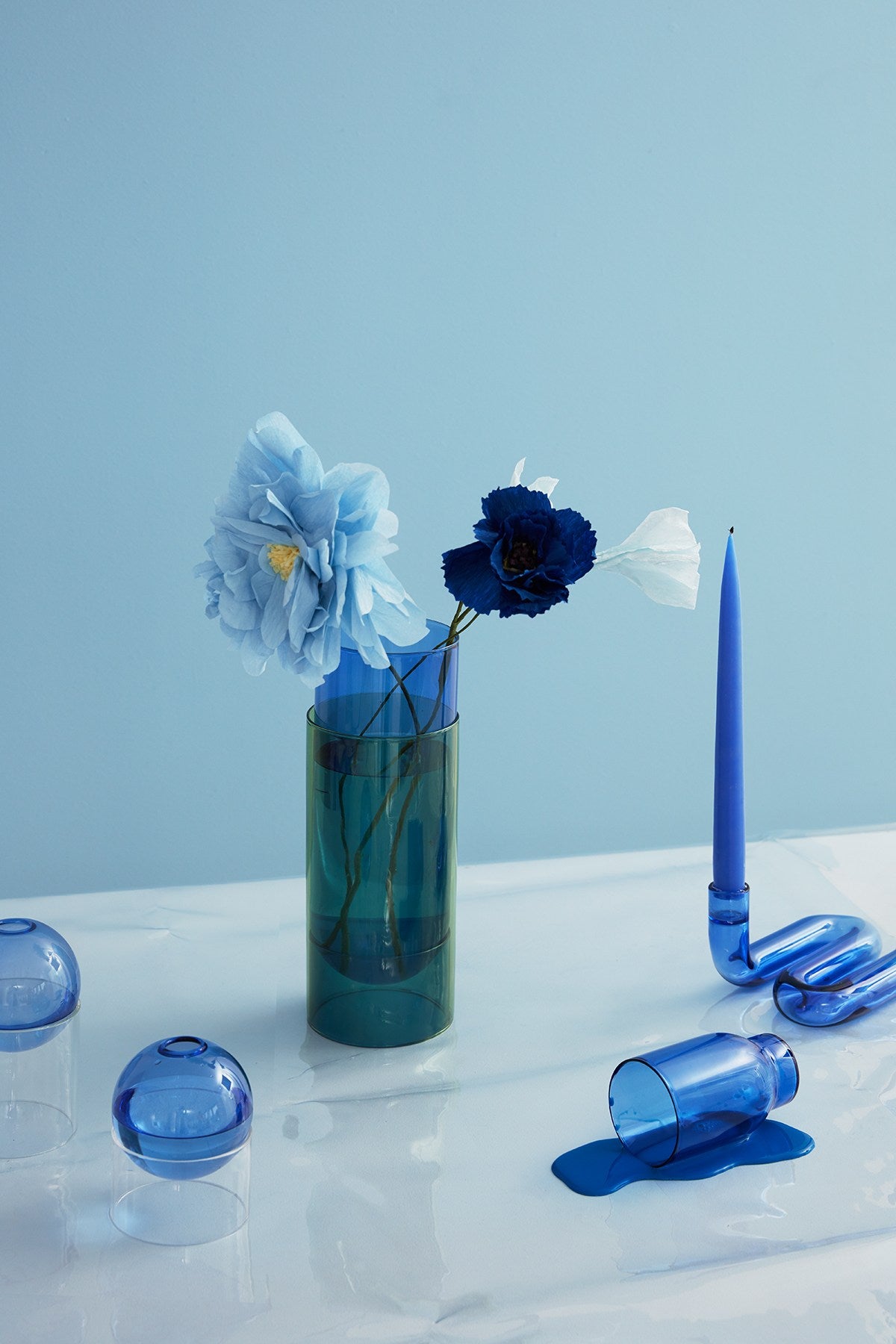 PAPER FLOWER, GRAND PEONY, BLUE