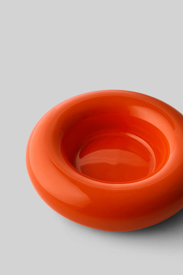 BOB CANDLE HOLDER, LARGE, ORANGE