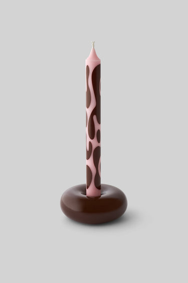 BOB CANDLE HOLDER, SMALL, BROWN