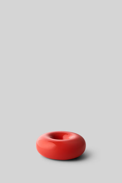 BOB CANDLE HOLDER, SMALL, RED