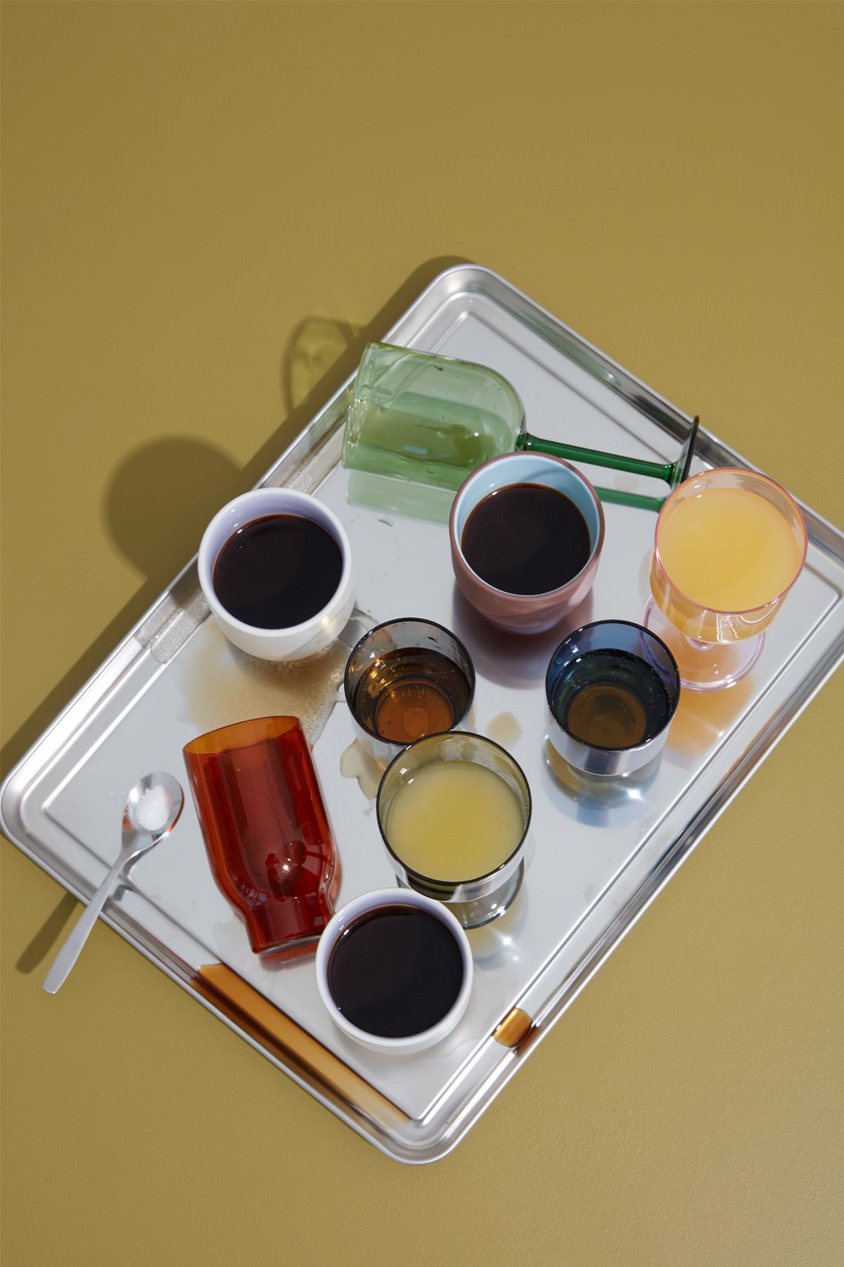 GLASSWARE, WATER GLASS, TALL, 2 PCS, SMOKE