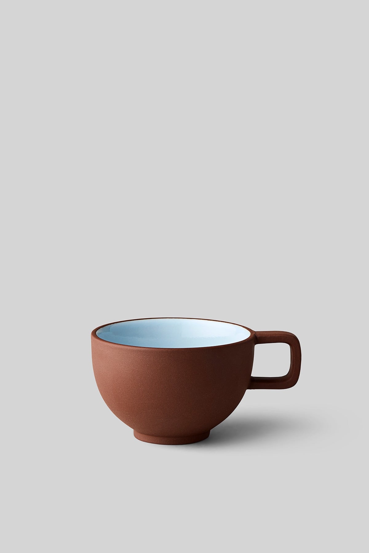 CLAYWARE, COFFEE CUP, 2 PCS, TERRACOTTA/BLUE