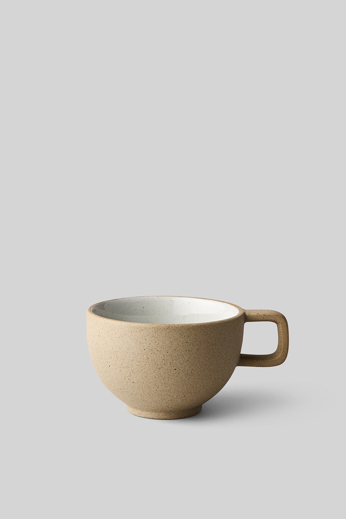 CLAYWARE, COFFEE CUP, 2 PCS, SAND/GREY