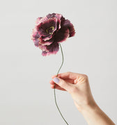 PAPER FLOWER, PEONY, AUBERGINE