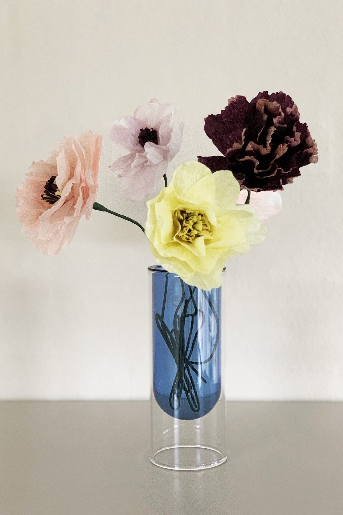 PAPER FLOWER, PEONY, AUBERGINE, 120420A