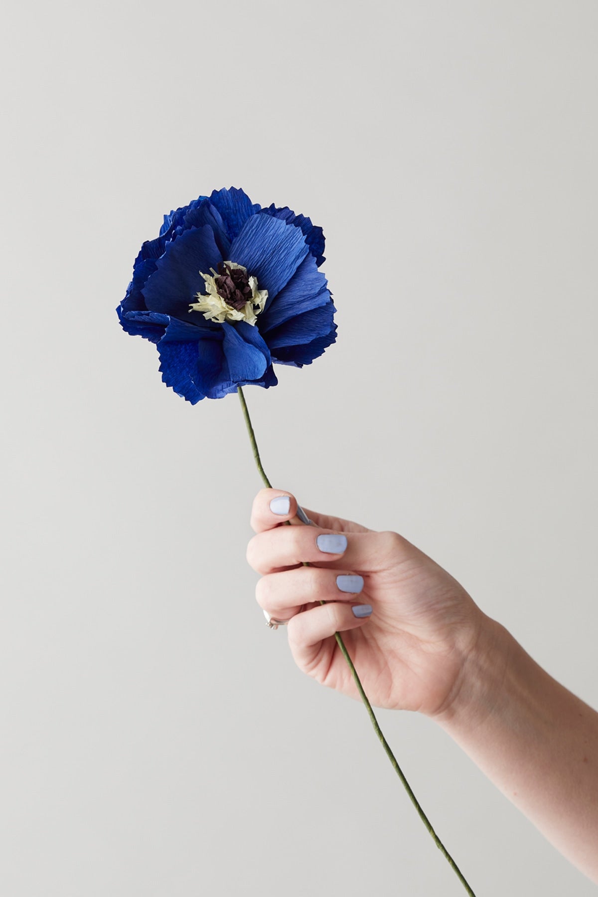 PAPER FLOWER, PEONY, BLUE