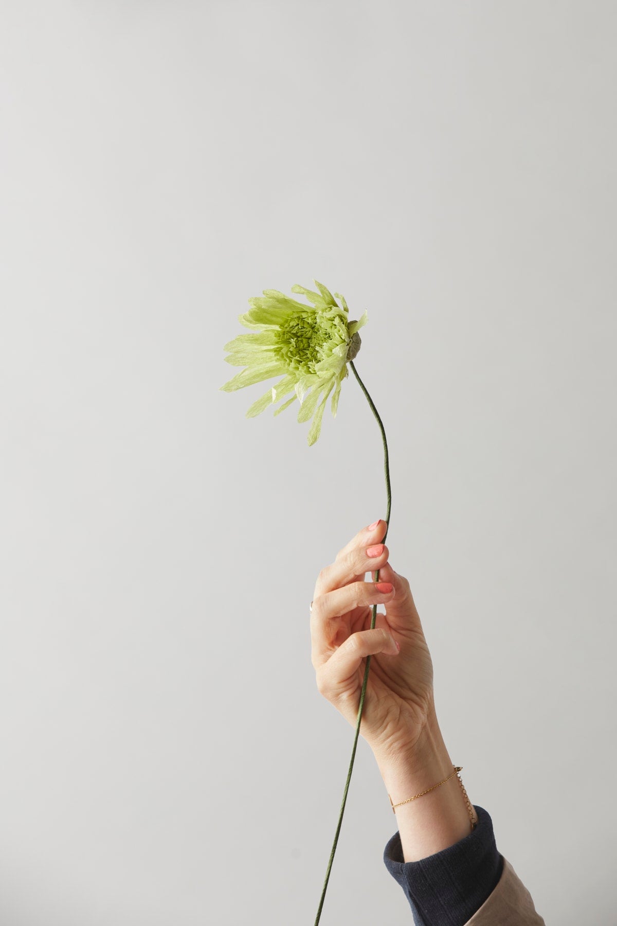 PAPER FLOWER, CHERRY FLUFF, GREEN, 80370G