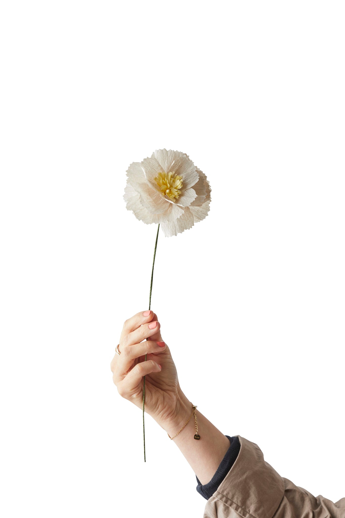 PAPER FLOWER, PEONY, GREY