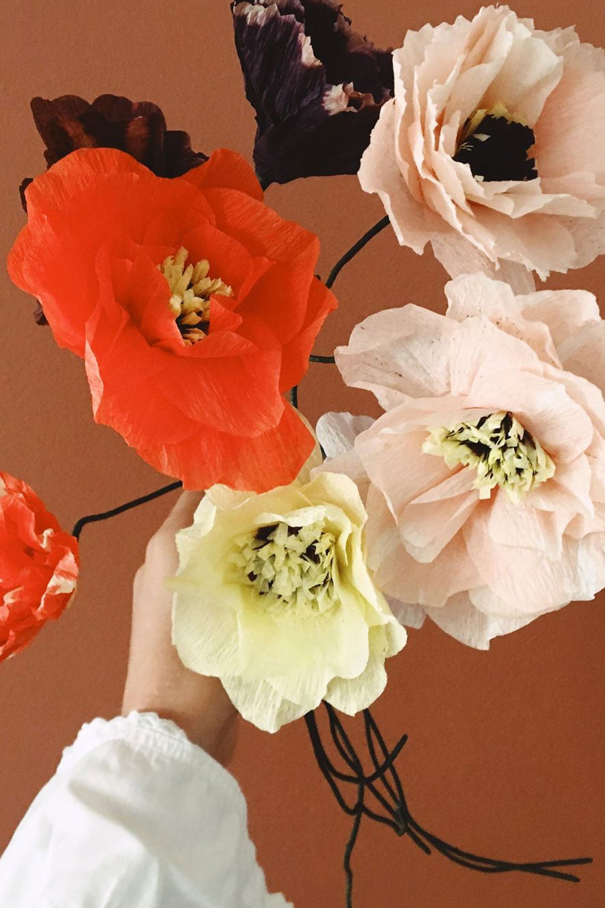 PAPER FLOWER, POPPY, RED, 130430R