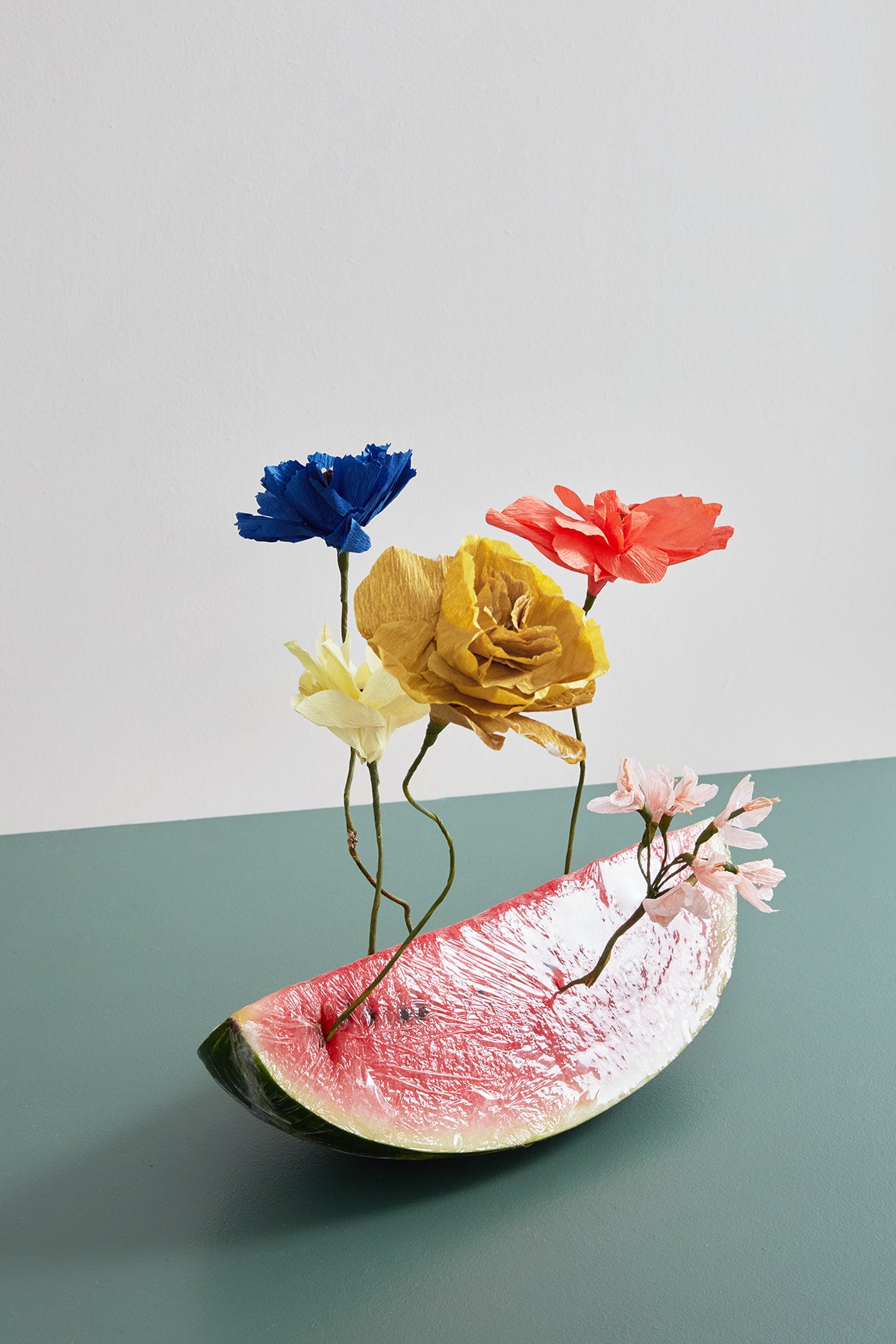 PAPER FLOWER, DAHLIA, YELLOW, 120430Y