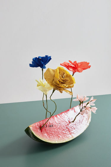 PAPER FLOWER, DAHLIA, YELLOW