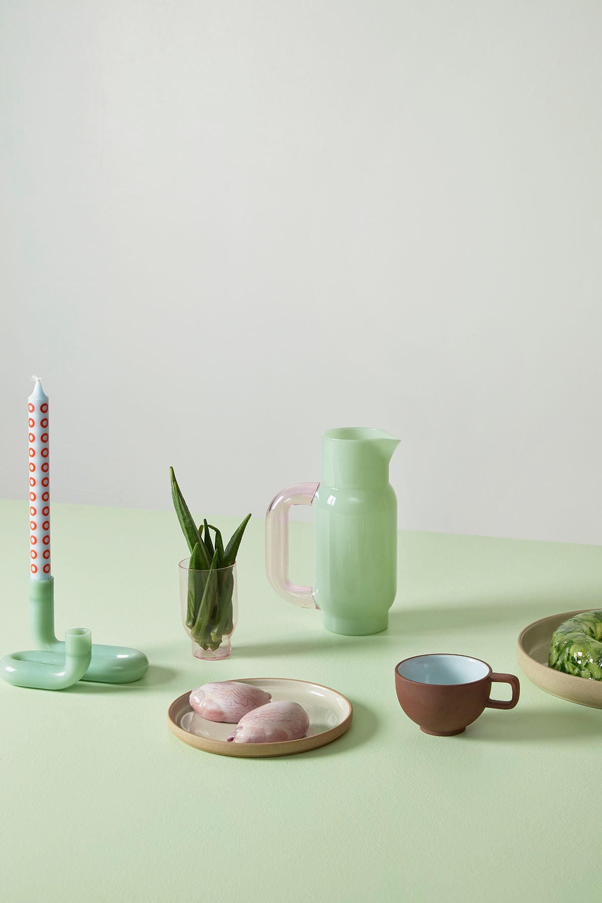 GLASSWARE, WATER GLASS, TALL, 2 PCS, ROSE