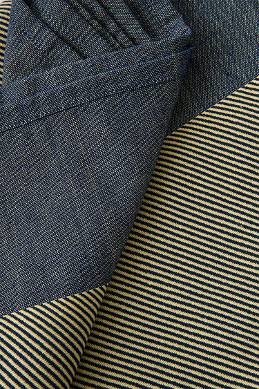 THROW, YELLOW/DARK BLUE