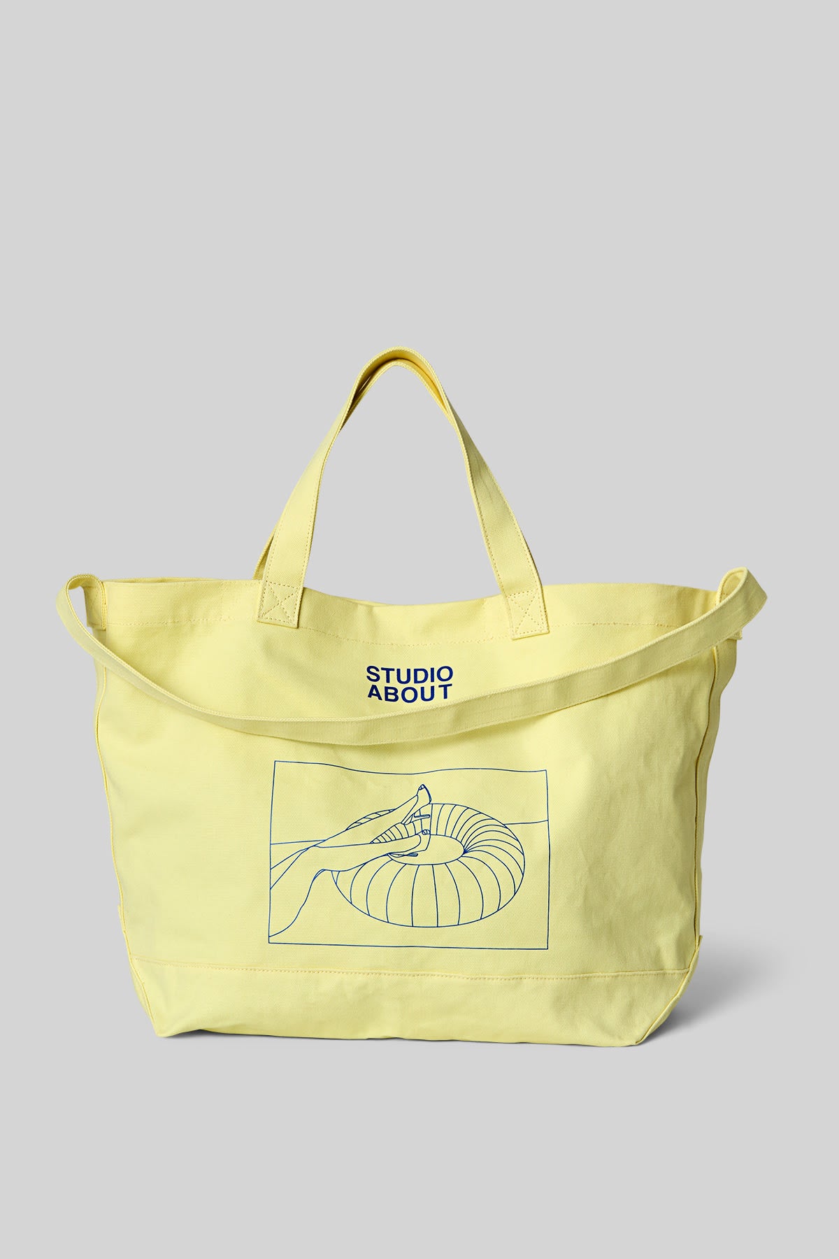 TOTE BAG, YELLOW/BLUE